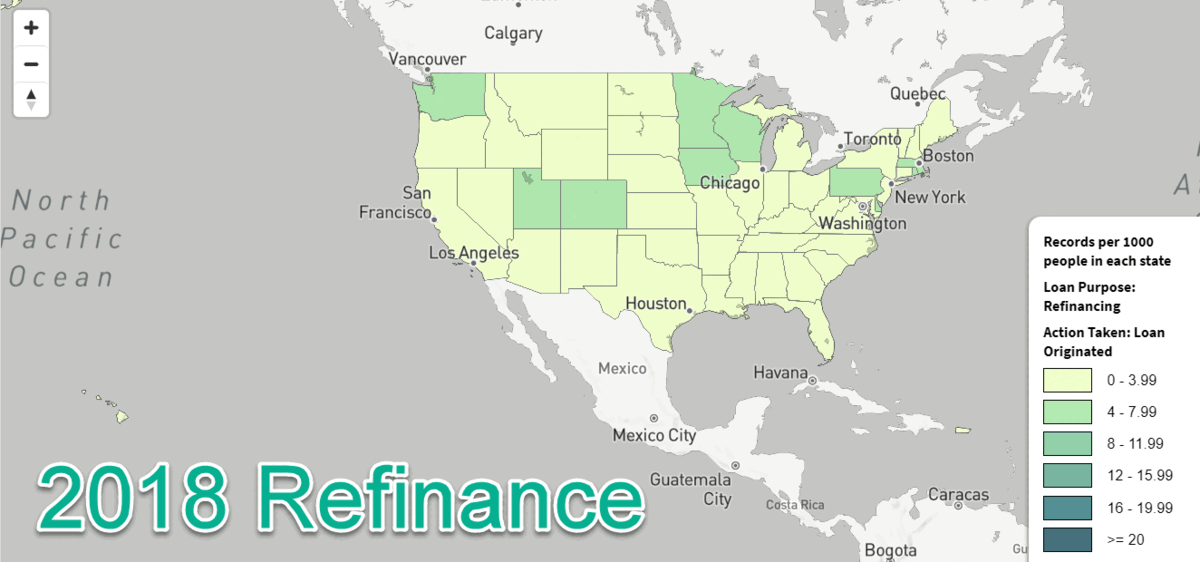 Mortgage Refinances by State.