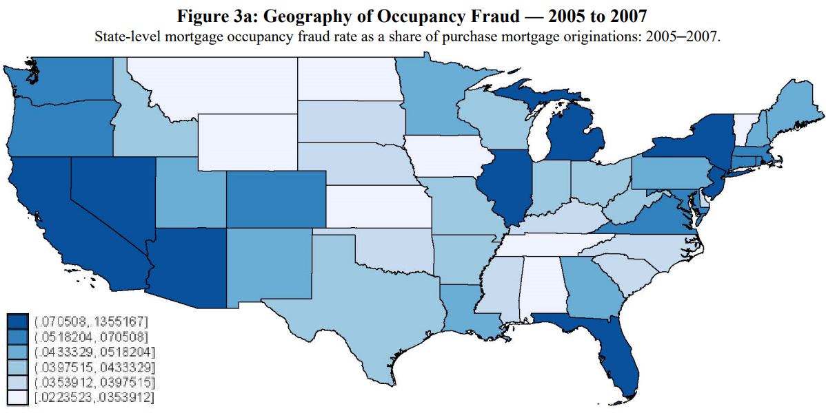 Mortgage Occupancy Fraud by State During the Housing Bubble.