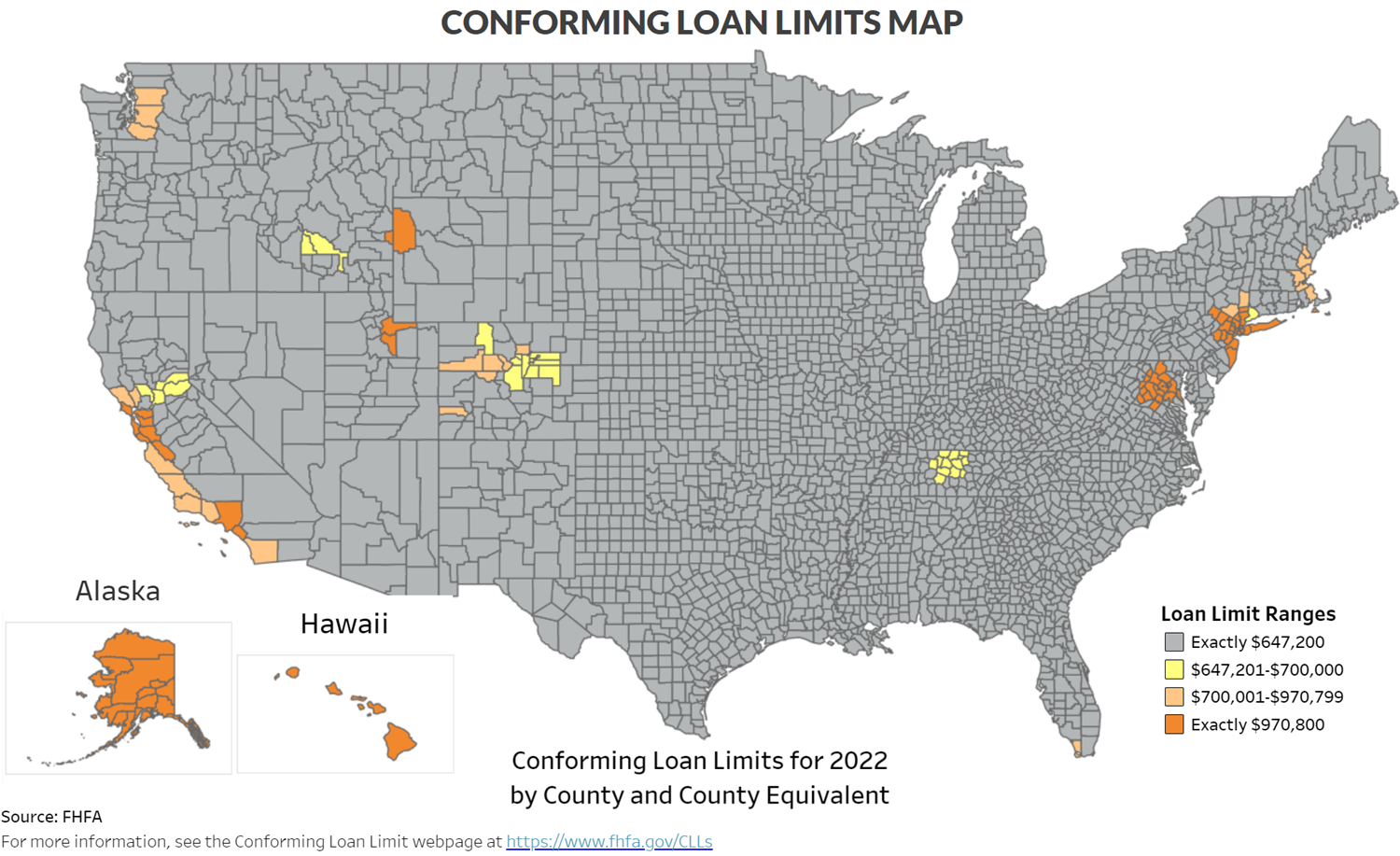 Nationwide Map of Conforming Loan Limits.