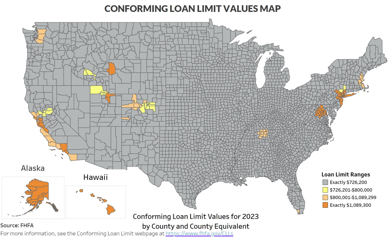 Nationwide Map of Conforming Loan Limits.