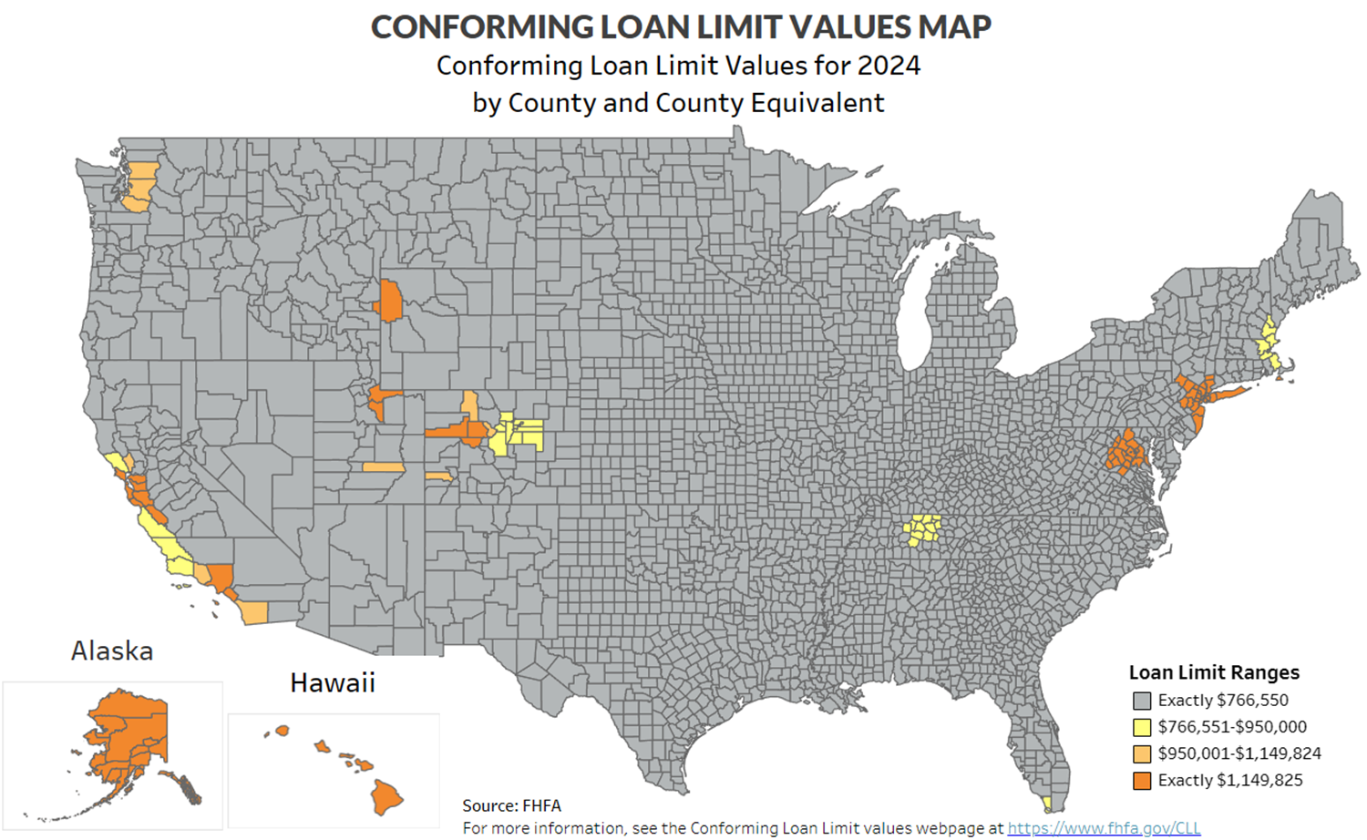 Nationwide Map of Conforming Loan Limits.