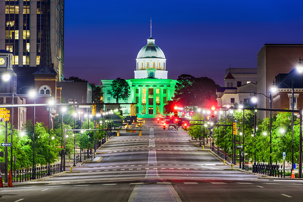 Alabama State Capitol Building in Montgomery.