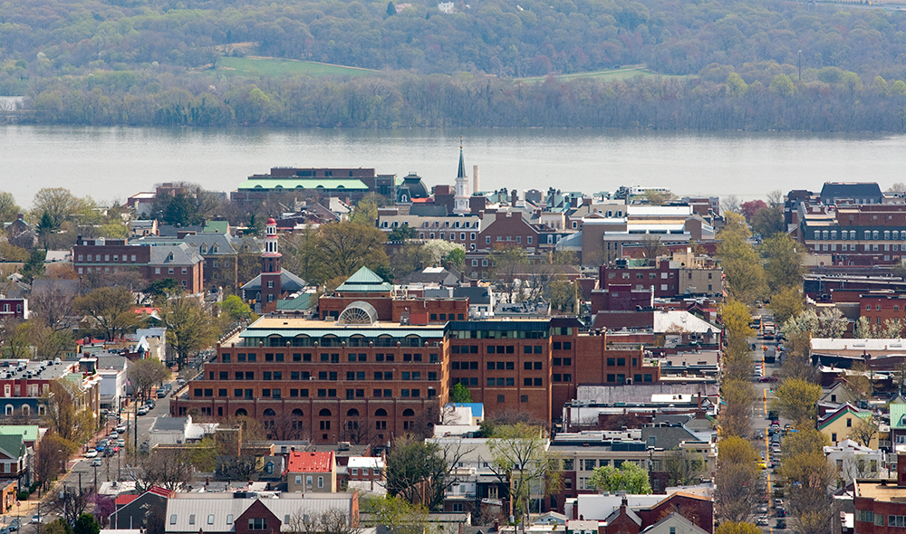 Aerial View of Alexandria, Virginia.