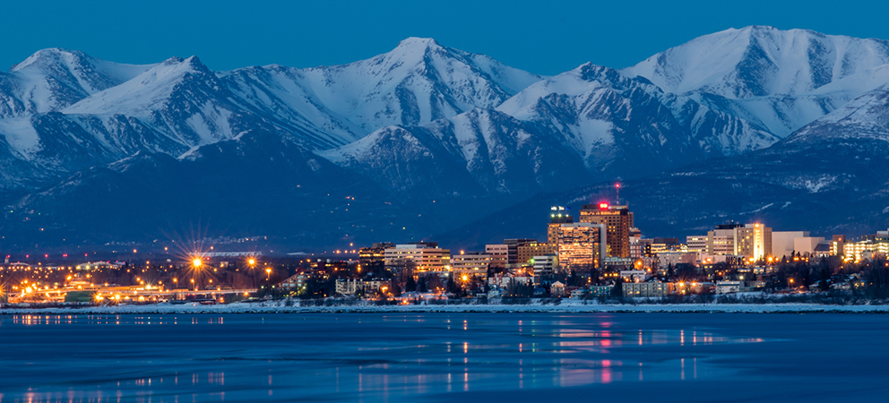 Anchorage Skyline at Night.