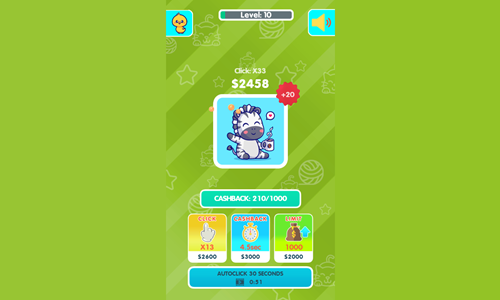 Animal Card Clicker Game.