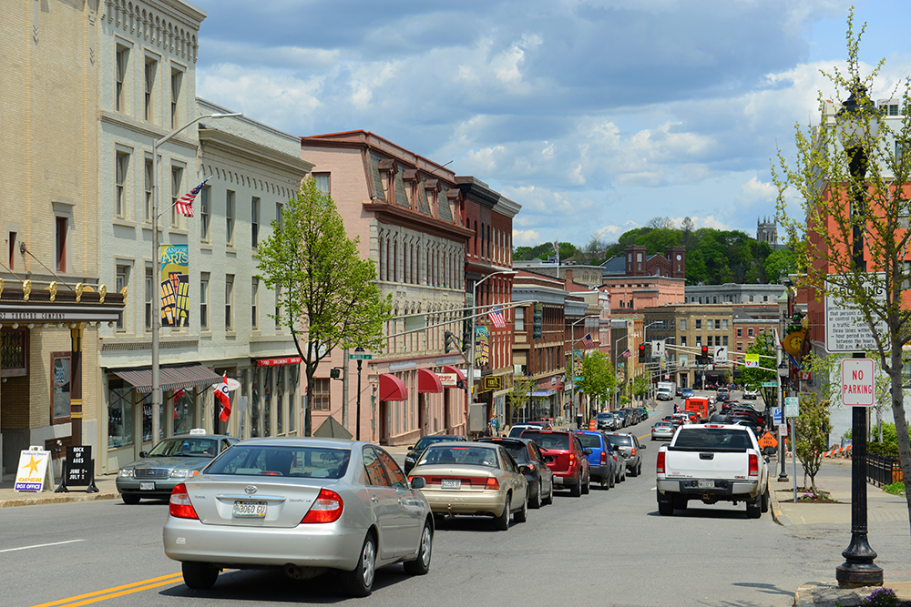 Bangor, Maine Skyline.