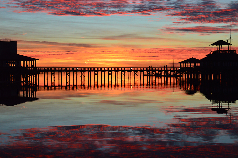 Biloxi Marina Pier Sunrise.