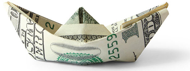 origami boat dollar bill