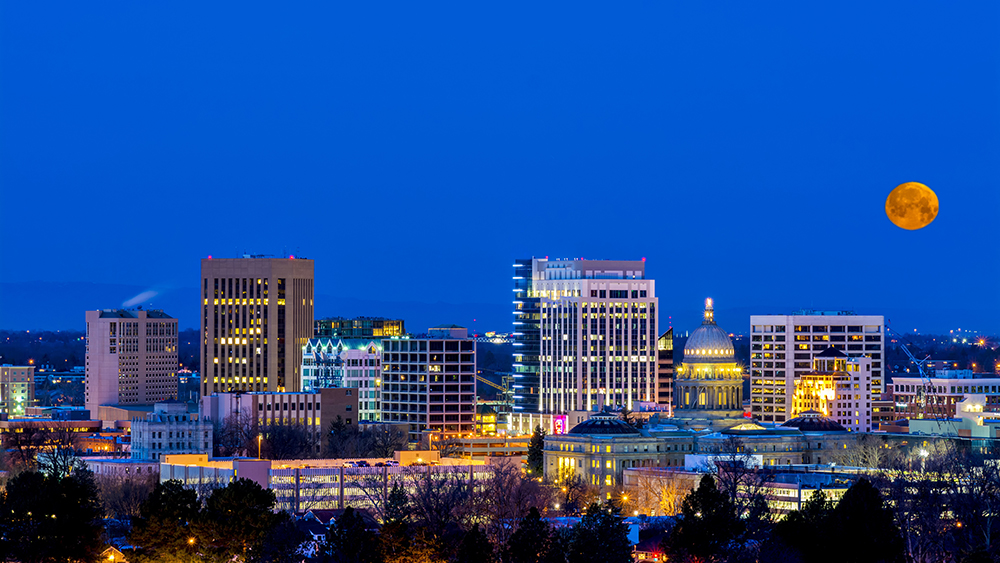 Boise Skyline at Night.