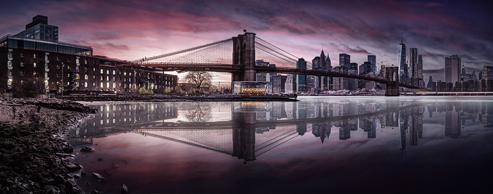 Brooklyn Bridge with a Gotham City Theme.