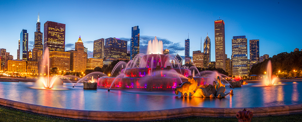 Buckingham Fountain in Chicago.