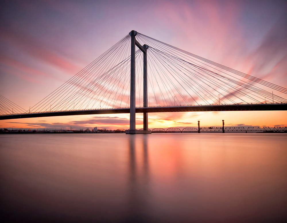 Cable Bridge Connecting Pasco and Kennewick.