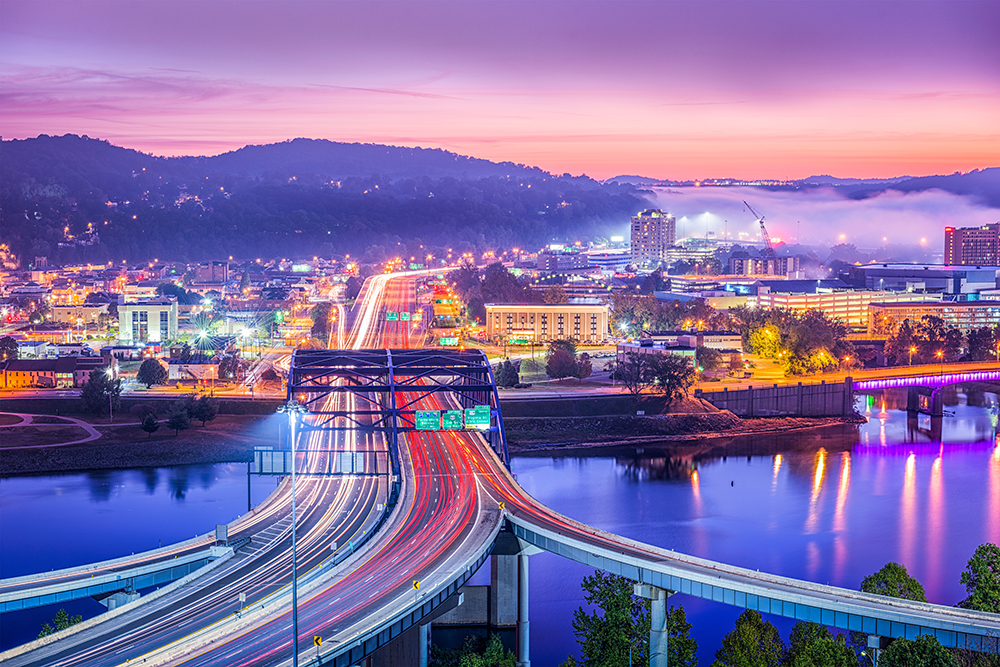 Charleston, WV at Dawn.