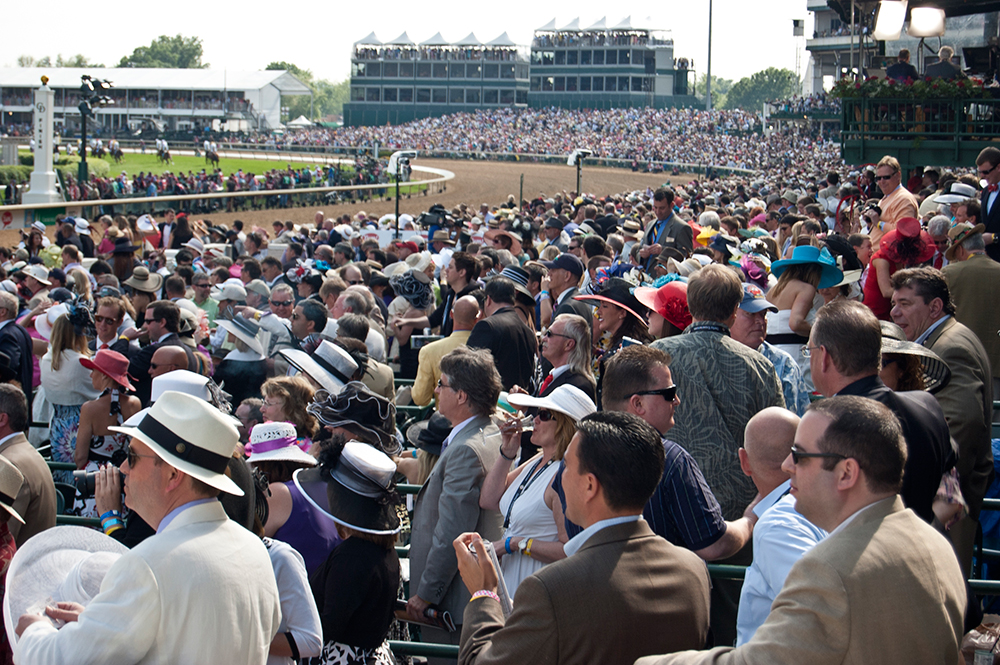 Grandstand Crowd at the Kentucky Derby.