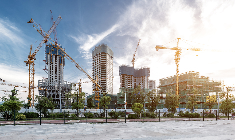 Construction Cranes.