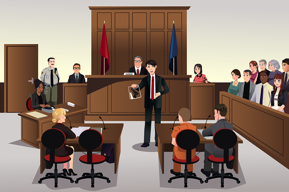 Courtroom Scene.