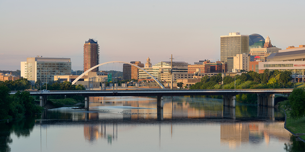 Women of Achievement Bridge in Downtown Des Moines, Iowa.