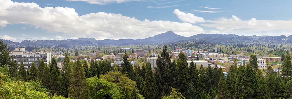 Downtown Eugene Skyline.