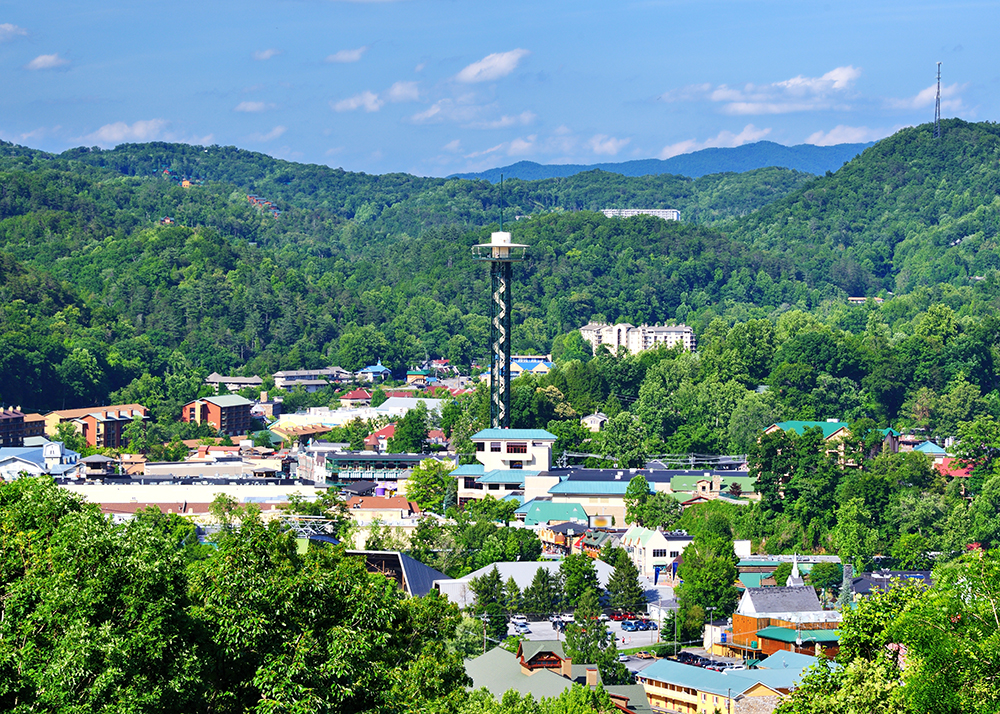 Downtown Gatlingburg.