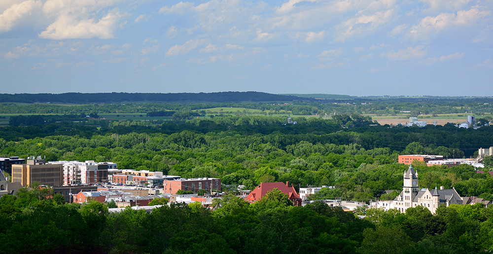 Downtown Lawrence, Kansas Skyline.