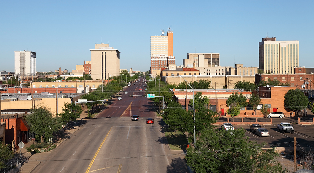 Downtown Lubbock, Texas.