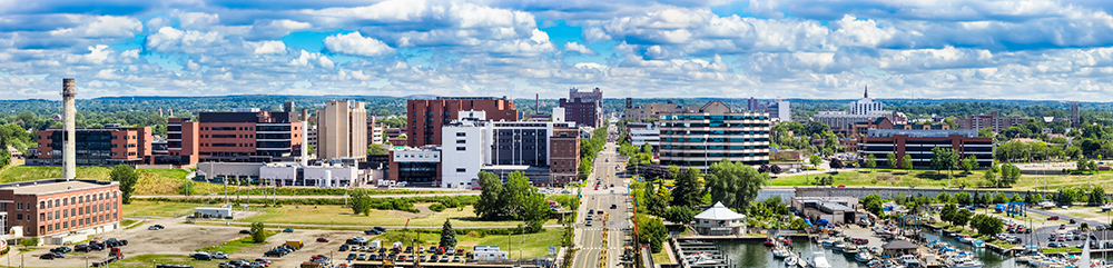 Erie, Pennsylvania Panorama from Dobbins Landing Tower.