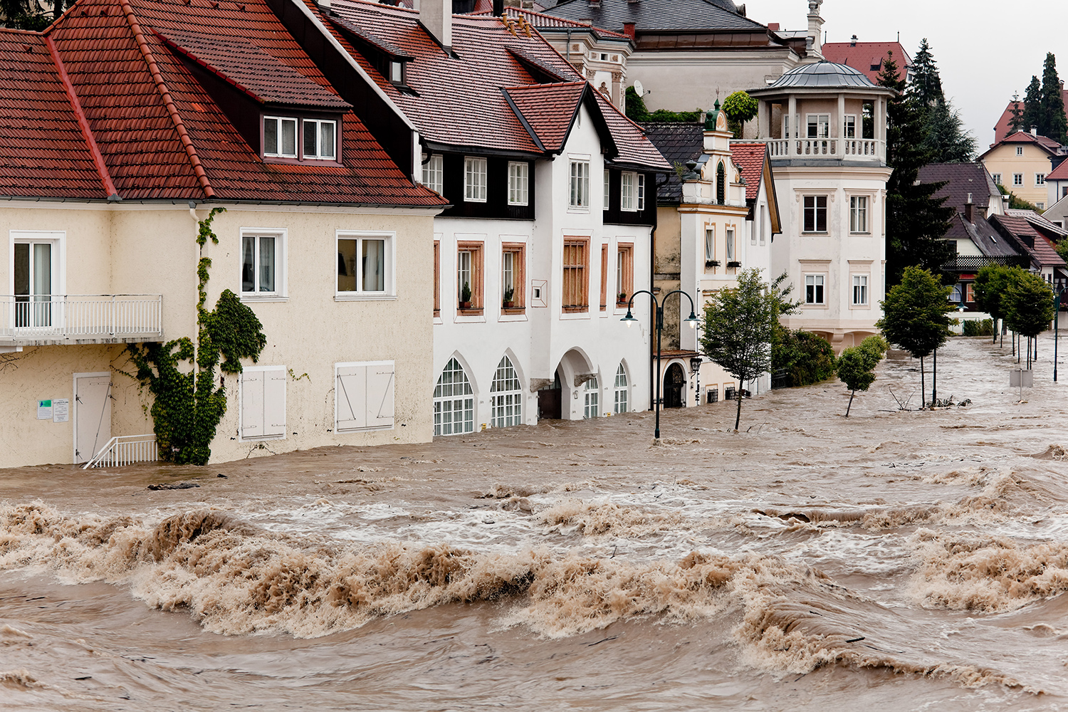 flooded street.