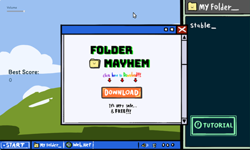 Folder Mayhem Game.