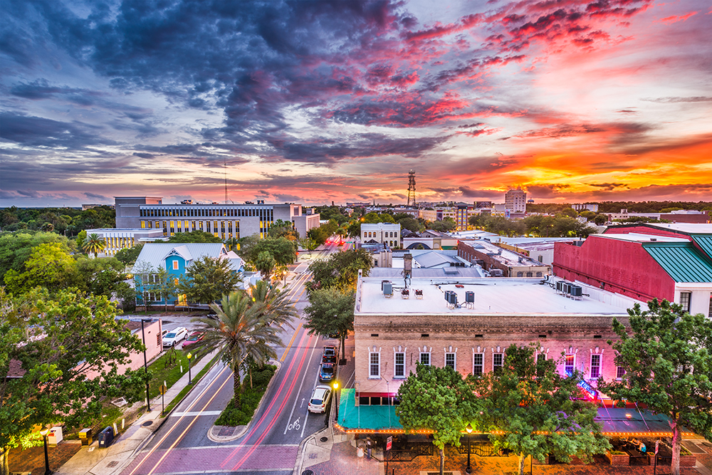 Downtown Gainesville, FL.