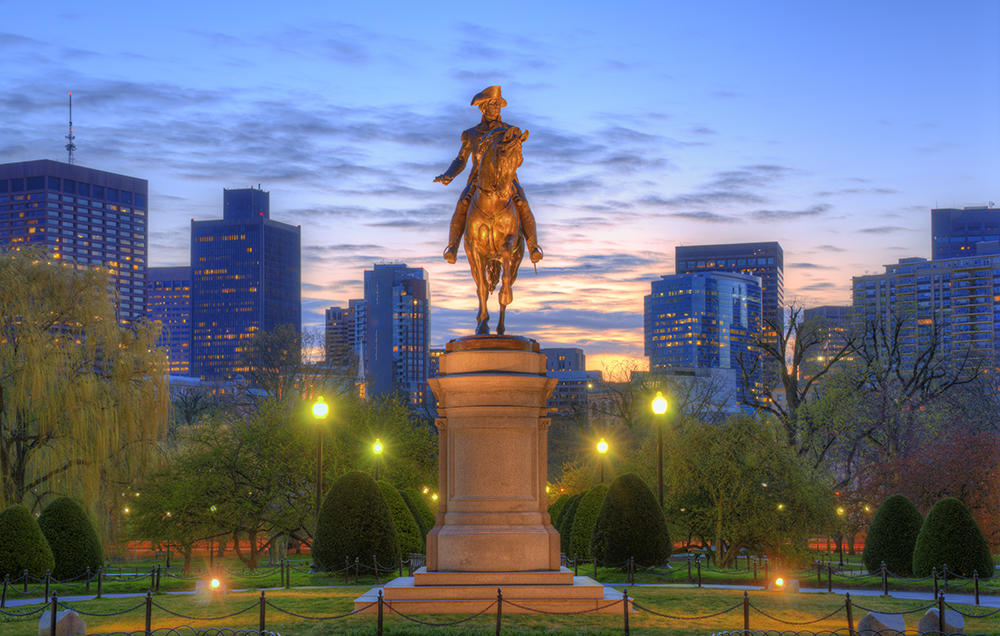George Washington Equestrian Statue in Boston.
