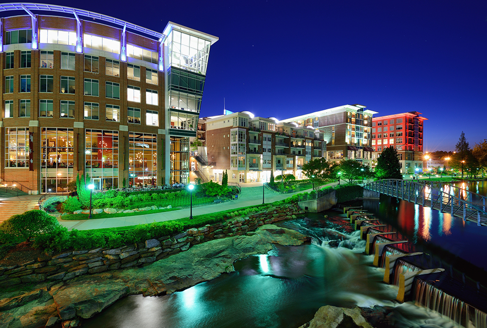 Greenville at Night.