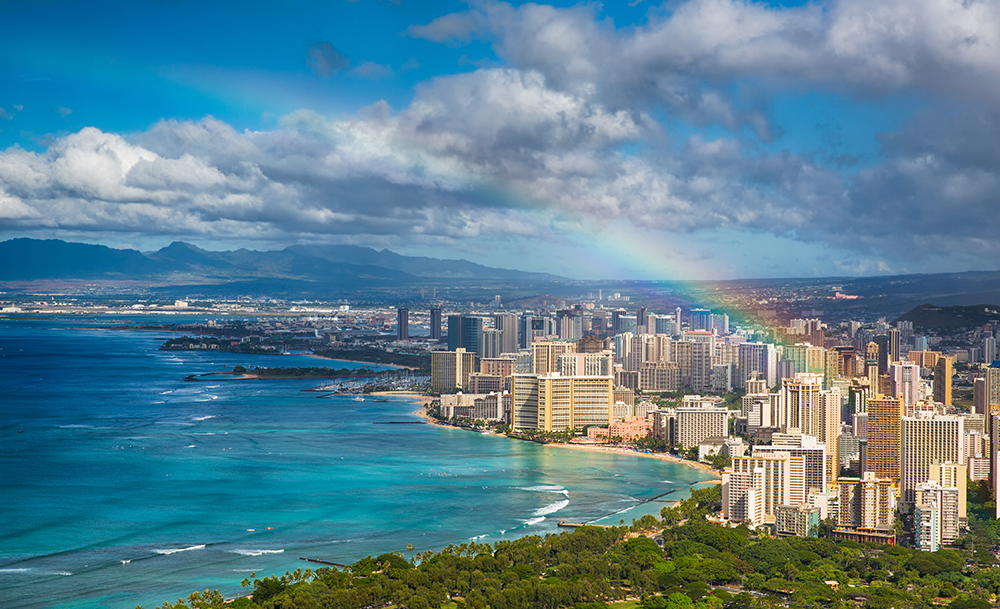 Rainbow Over Honolulu.