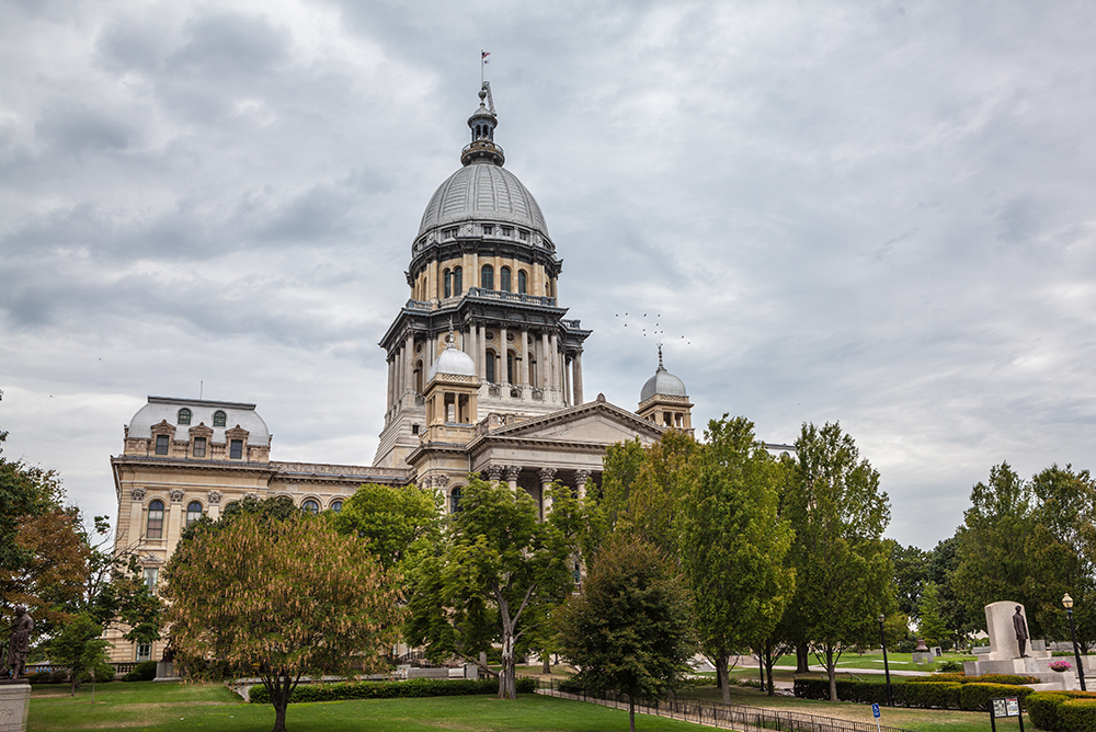 Illinois State House and Capitol Building in Springfield.