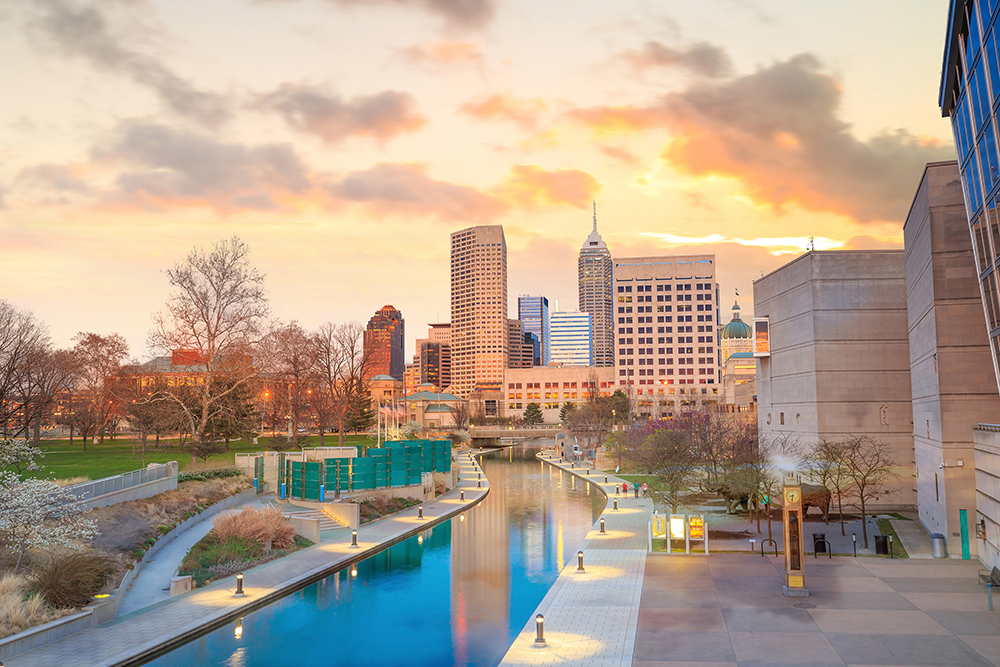 Indianapolis Skyline at Twighlight.