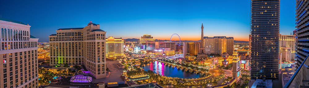 Aerial View of the Las Vegas Strip.