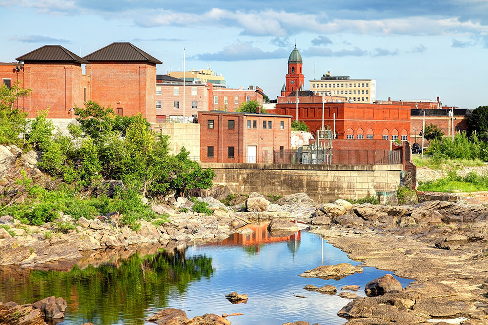 Lewiston, Maine Skyline.