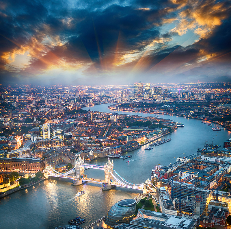 Aerial View of London.