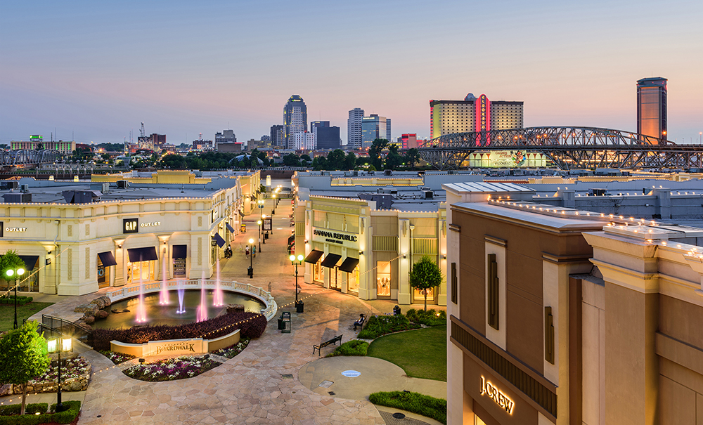 Louisiana Boardwalk in Shreveport.