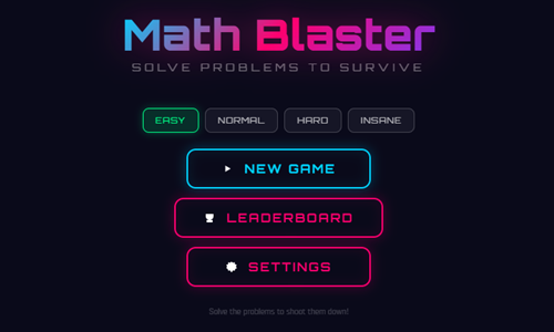 Math Blaster Game.