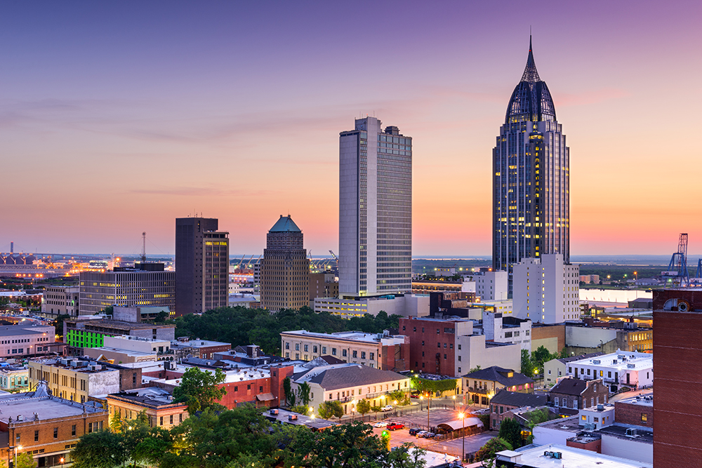 Mobile, Alabama Skyline.