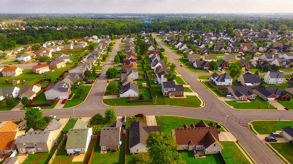 Aerial View of Murfreesboro, TN.