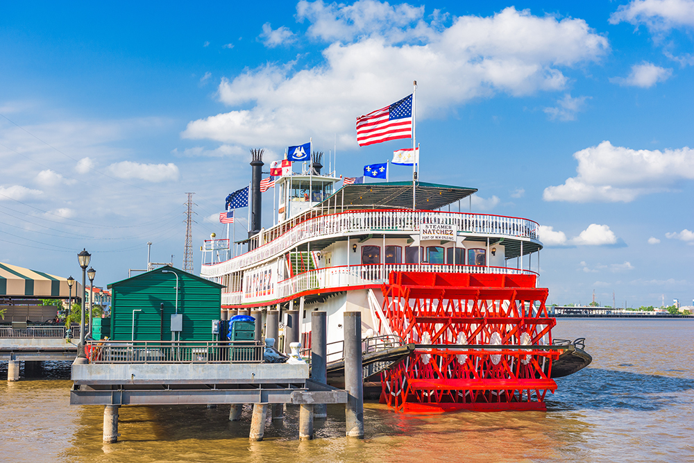 Natchez Steamboat on the Mississippi River.