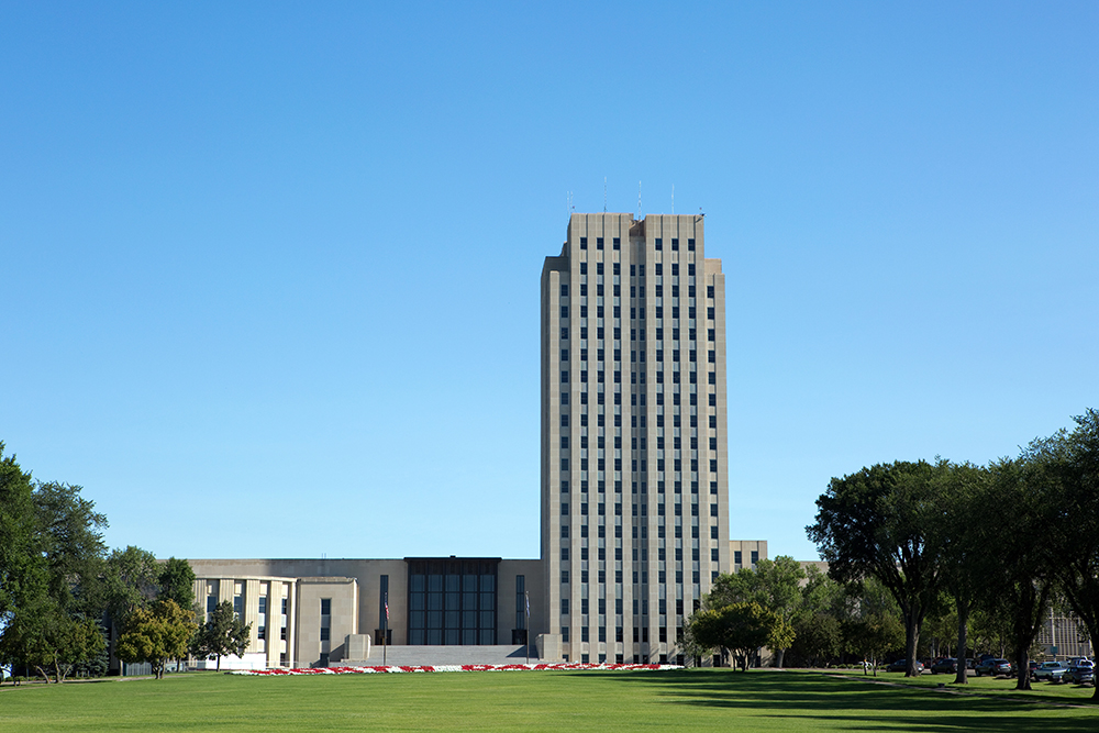 North Dakota State Capitol Building in Bismarck.