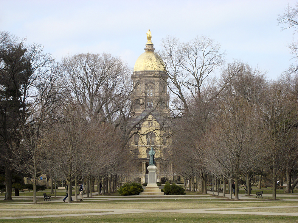 Notre Dame Campus in South Bend, Indiana.