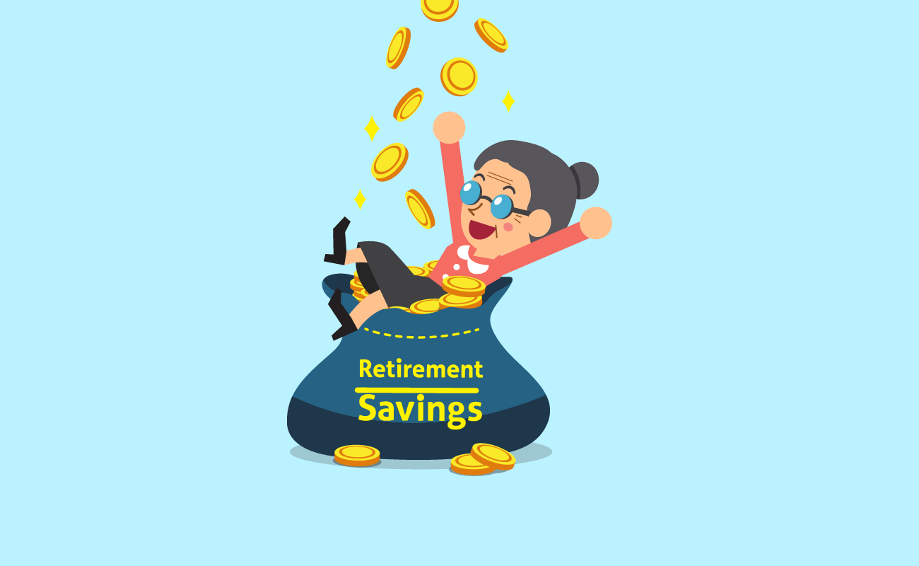 Old woman with retirement savings.