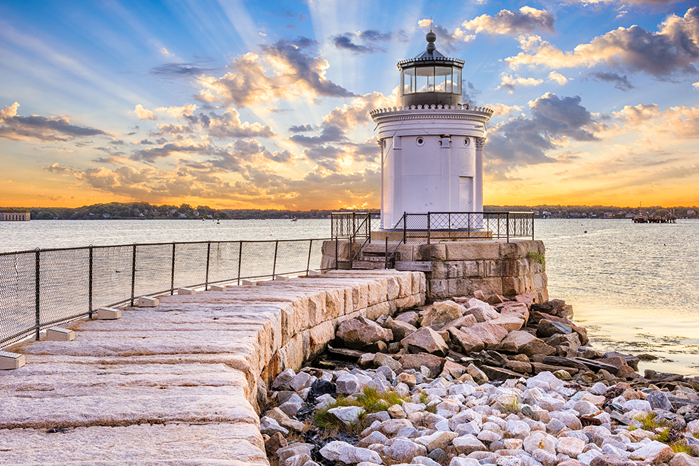 Portland Breakwater Light in South Portland, ME.