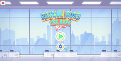 Rescue Boss Cut Rope Game.
