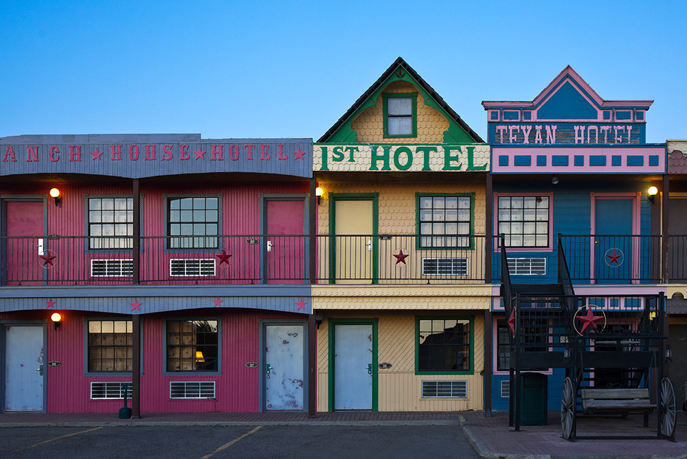 Hotels on Route 66 in Amarillo, Texas.