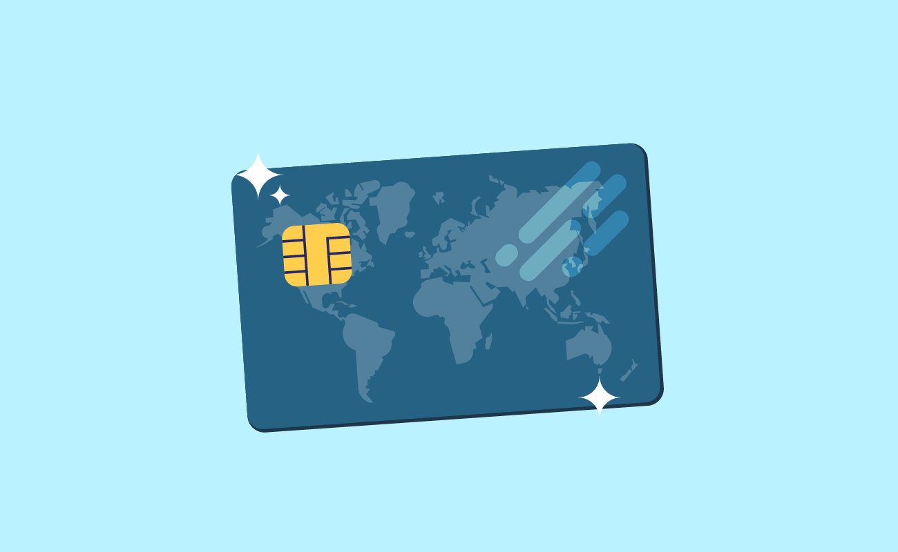 Illustration of a Shiny Credit Card.