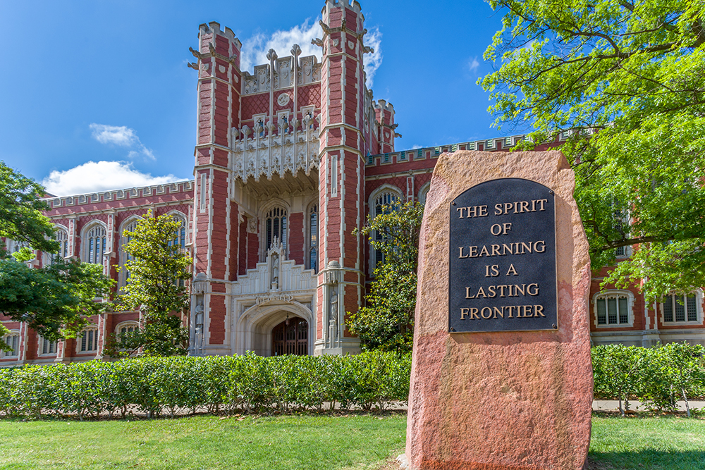 Spirit of Learning Statue at the University of Oklahoma in Norman, OK.